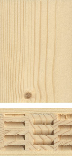 Holzmuster: Leichtbauplatte aus Massivholz