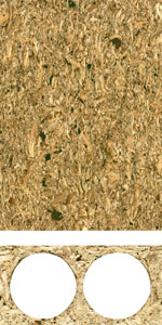 Holzmuster: Röhrenspanplatte