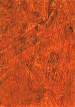 Holzmuster: PU-basierte Beschichtung auf OSB, mahagonirot