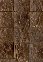 Holzmuster: Kokosmosaik rustikal