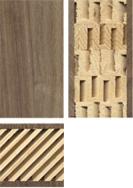 Holzmuster: 3-Schicht-Platte mit leichter Mittellage